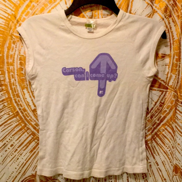 MTV TRL Vintage Crop Top * Carson Can I Come Up * - Picture 1 of 4